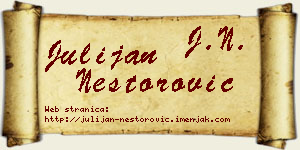 Julijan Nestorović vizit kartica